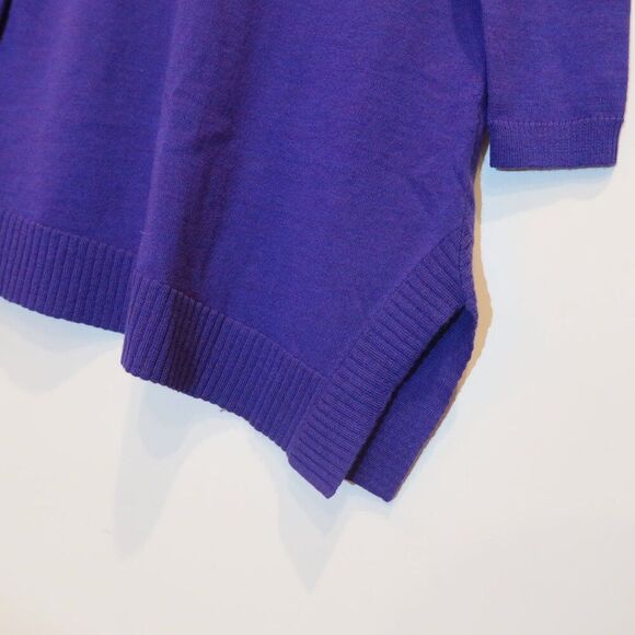 Eileen Fisher 100% Merino Wool Tunic sweater pullover blue cozy casual layer PM - Picture 7 of 13